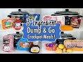 6 Cheap & EASY Dump and Go Crockpot Meals | TASTY 3-Ingredient Slow Cooker Recipes | Julia Pacheco