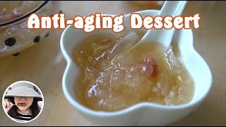 【Anti-aging Dessert Soup】Snow Ear Mushroom \u0026 Peach Resin