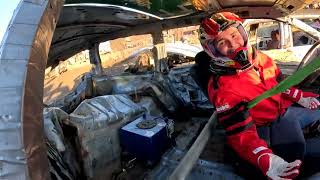 windshield v8  Sanfilippo Demolition derby 2024 with carnage cam