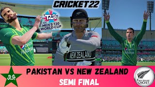 Pakistan vs New Zealand Semi final t20 world cup 2022 | pak vs nz T20 | CRICKET 22 Gameplay 1080p 4K