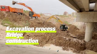 Excavation for Retaining Wall under #bridge #infrastructure #retainingwall #construction #excavator