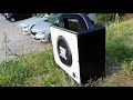 diy boombox blowout extreme warping passive radiator excursion bass test insane ripple