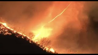 'Fire whirl' seen during California's wildfires Friday