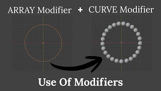 CIRCULAR ARRAY in blender - Use of Array & Curve Modifier in Blender #blender #blender3d