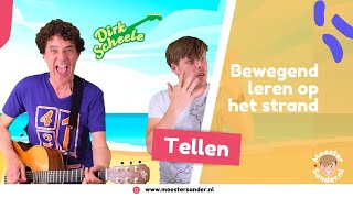 Tellen op het strand - Bewegend leren met Dirk Scheele en meester Sander