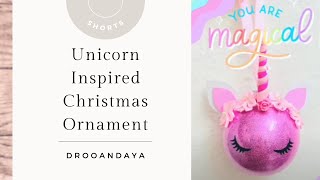 Unicorn Theme Ornament Ball DIY Christmas Gift Project Short  Video