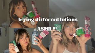 ASMR trying different lotions!! Fun and creamyyyyyy