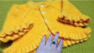 how to make 3 year baby crop jacket/#knitting #babysweater #handmade #handmadesweater #cropjacket