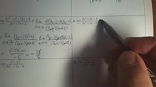 Finding Limits using Algebra techniques HW