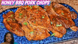 DELICIOUSLY JUICY HONEY BBQ PORK CHOPS! QUICK AND EASY RECIPE