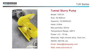 Hydroman™ Centrifugal slurry pumps of microtunnelling operations