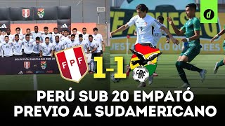 PERÚ 1-1 BOLIVIA (sub 20): EMPATE AMARGO en el último partido antes del SUDAMERICANO de Colombia