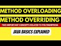 Method Overloading vs Method Overriding In Java | Java Basics Explained
