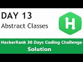 Day 13  - Abstract Classes Explained with Python Implementation