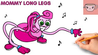 How To Draw Mommy Long Legs Poppy Playtime | Friday Night Funkin FNF | Step By Step Drawing Tutorial