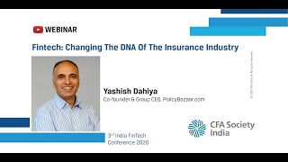 Fintech: Changing the DNA of the Insurance Industry | Yashish Dahiya | #IndFintech