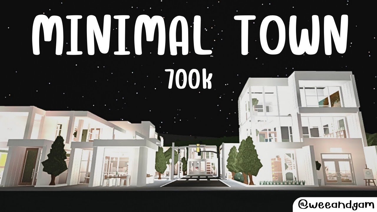 Minimal Town Tour Roblox Bloxburg Youtube