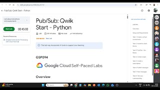 Pub/Sub: Qwik Start - Python || Lab Solution || Google Cloud Arcade 2025