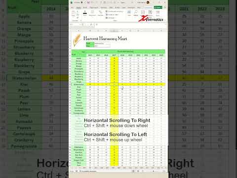 Excel horizontal scrolling – Excel Tips and Tricks