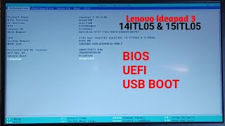 Lenovo Ideapad 3 BIOS And UEFI USB Boot | Lenovo 14ITL05 \u0026 15ITL05