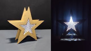 Star Light for bedside table by using cardboard