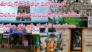 కార్తీకమాసం స్పెషల్ బిక్కవోలు శ్రీ కుమారస్వామి మరియు స్వయం భూ లక్ష్శి గణపతి ఆలయాలు/బిక్కవోలు ఆలయాలు