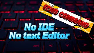 Writing Java Programs using echo command