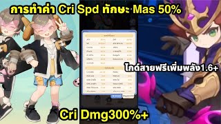 GO GO Muffin ไกด์เพิ่มพลัง1.6+  การทำค่า Cri ทักษะ Spd mas 50% Cri dmg 300%+ จากจุดไหนบ้าง