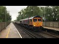 hd gbrf trainbow 66773 drags graffiti damaged merseyrail 777006 through hildenborough 27 7 20