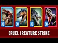 MAX LEVEL 30 CRUEL CREATURES EPIC STRIKE EVENT (JURASSIC WORLD ALIVE)