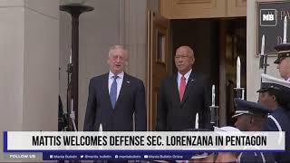 Mattis welcomes Defense Sec. Lorenzana in Pentagon