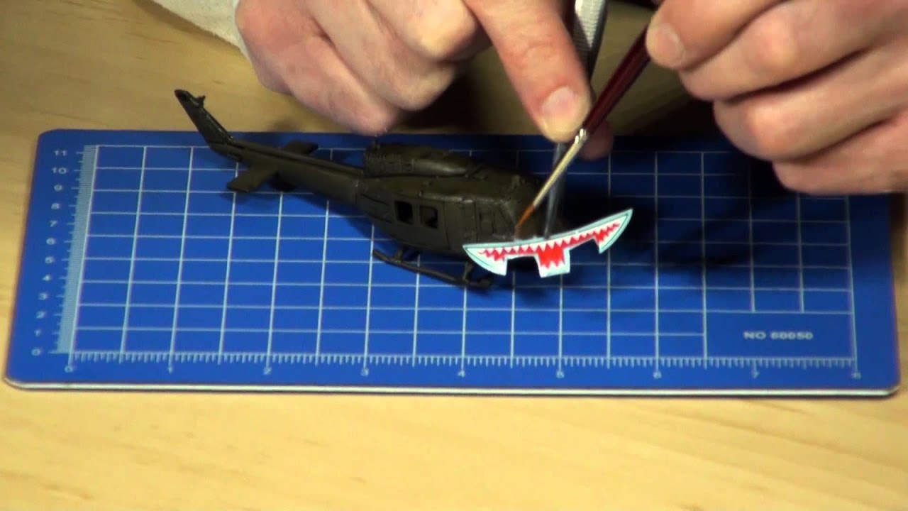 Flames Of War Decal Techniques: Helicopter Teeth - YouTube