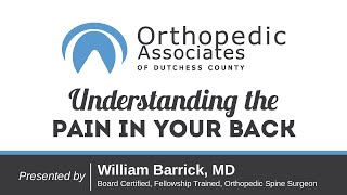 Neck and Back Webinar: Understanding the Pain in Your Back