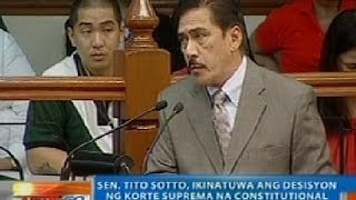 NTG: Sotto, ikinatuwa ang desisyon ng SC na constitutional ang online libel sa Cybercrime Law