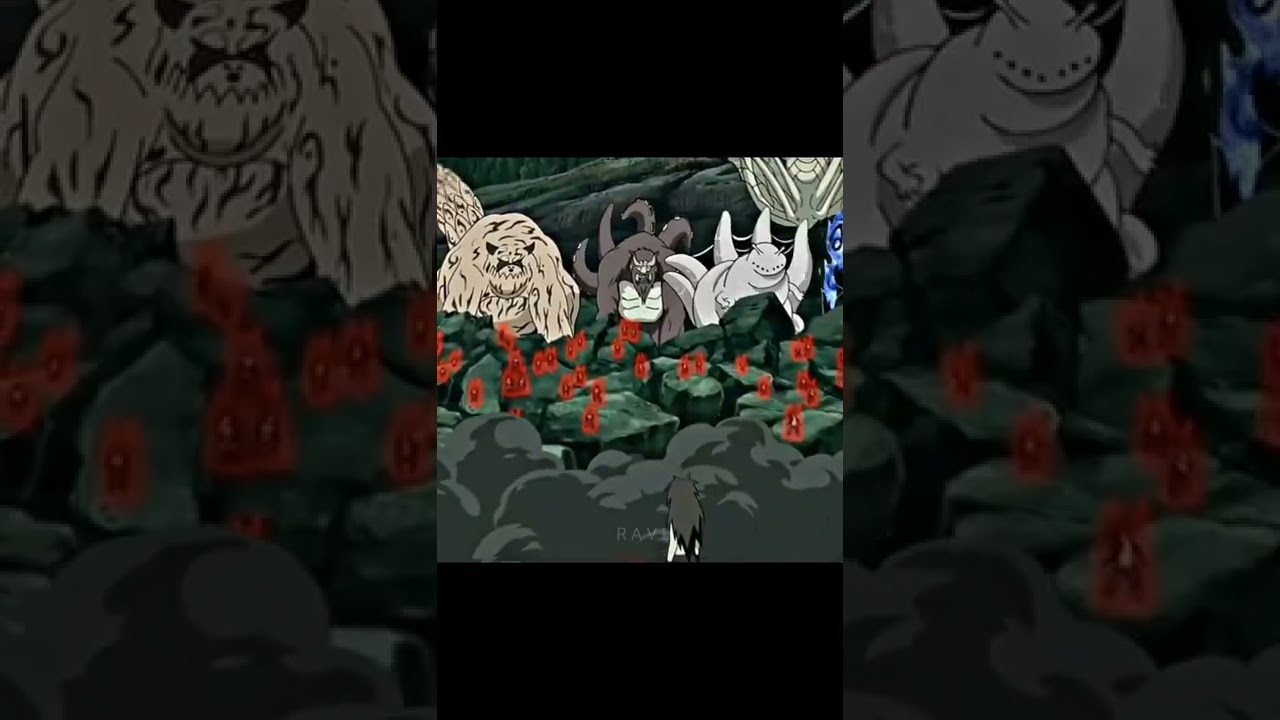 Madara Vs 9 Tailed Beasts Youtube