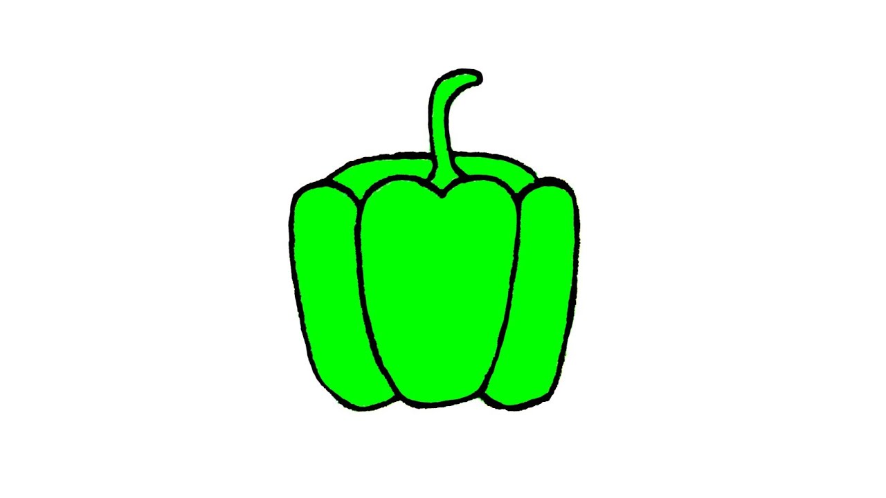 How To Draw A Capsicum|Easy Step By Step Drawing|capsicum Drawing - YouTube