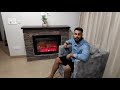 artificial fireplace with heater u0026 timer best for christmas unbox hindi