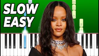 Rihanna - Diamonds - Slow Easy Piano Tutorial