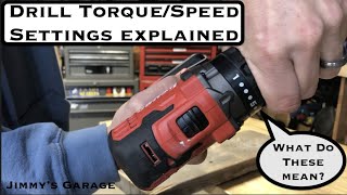 Cordless Drill Torque/Speed Settings Explained!