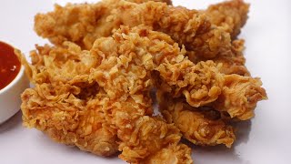Crispy Chicken Strips KFC Style,Quick And Easy Recipe By Recipes Of The World