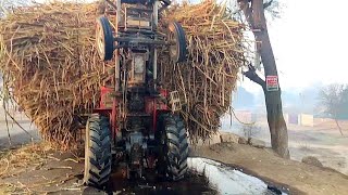 dangerous tractor accident video | mf 260 tractor video | tractor load trolley stunt video