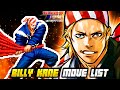 BILLY KANE MOVE LIST - The King of Fighters 2002 Unlimited Match (KOF2002)