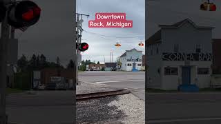 CN L551 downtown Rock, Michigan #canadiannational #train