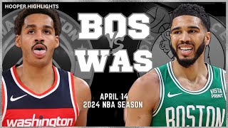 Boston Celtics vs Washington Wizards  Game Highlights | Apr 14 | 2024 NBA Season