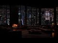 Midnight Rain & Fireplace: Cozy Sounds for a Restful Sleep in the City 🌧️🔥