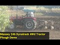 Massey Ferguson 246 Dynatrack 4Wd Tractor Plowing Demo | MF 246 | Massey 246 | Tractor Plough |