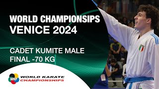 CADET KUMITE MALE -70 KG FINAL | A. TOMMASINO (ITA) VS J. SALJIU (MNE) | WORLD KARATE FEDERATION