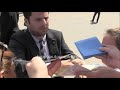 james roday signing autographs at the usa upfront in nyc