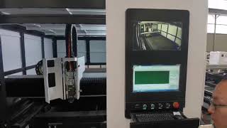 Exchange table working video of LX3015D fiber laser cutting machine