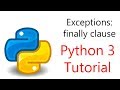#29 Python Programming - finally clause in Exception Handling